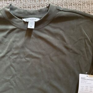 New Athleta Seasoft Crewneck Sweatshirt XS Green w/Tags